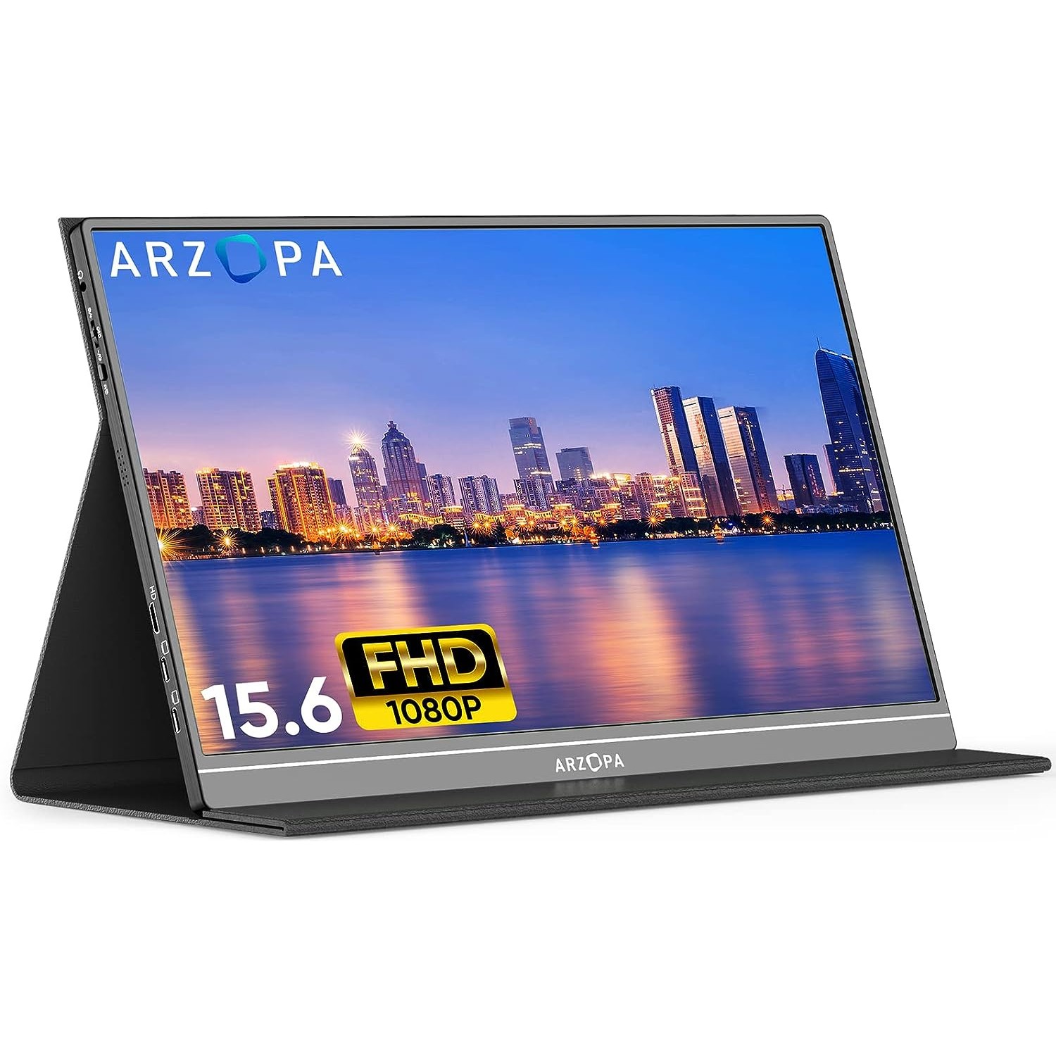 Monitor portátil para juegos ARZOPA de 15.6 pulgadas y 144 Hz, monitor  portátil 100% sRGB 1080P FHD con HDR, ultradelgado, cuidado de los ojos,  segunda pantalla externa para portátil, PC, PS5, Mac