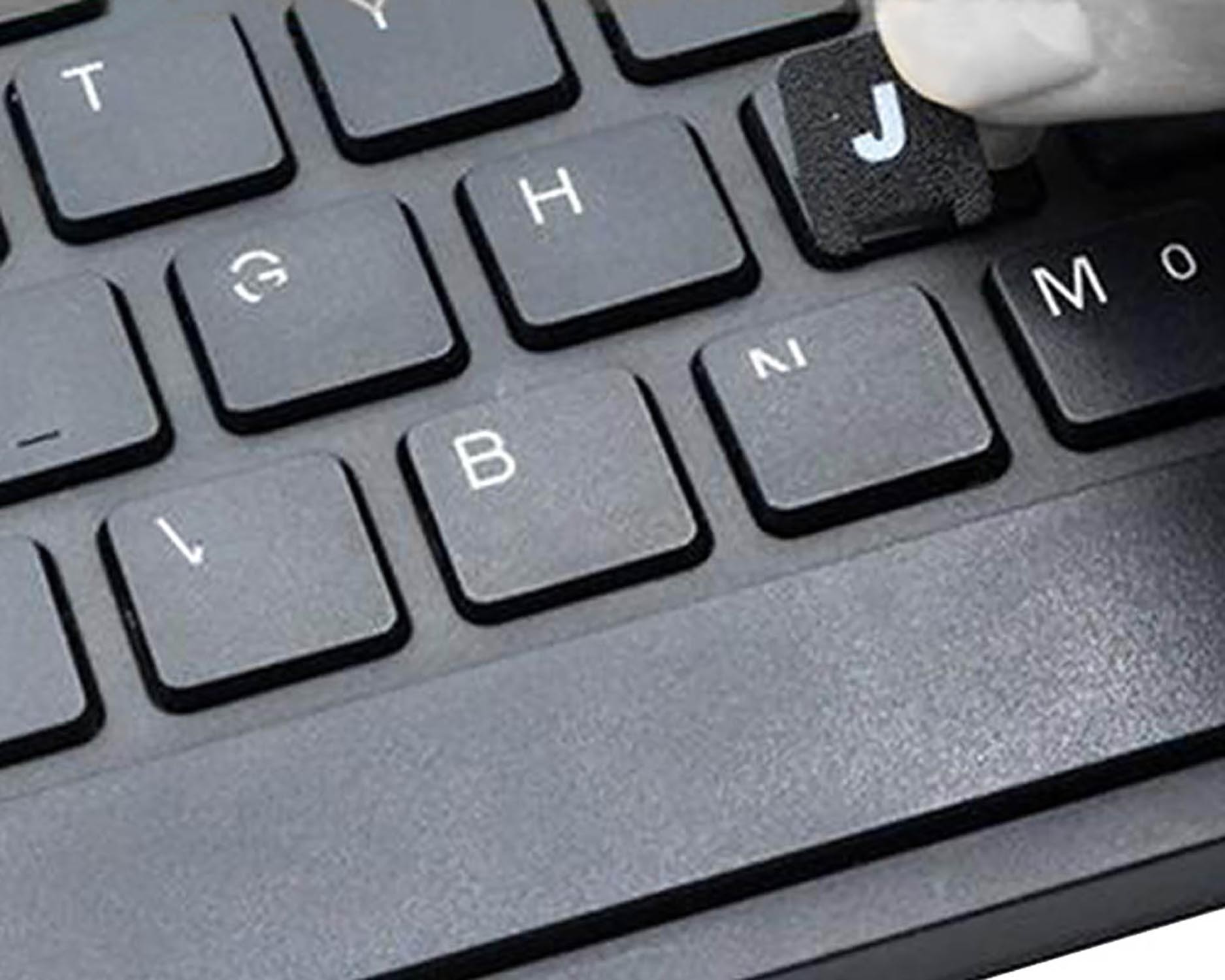 Pegatinas para teclado español (latinoamericano) con letras  blancas sobre fondo transparente : Electrónica
